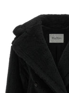 Max Mara Black Alpaca Leather Coat