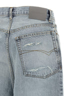 Balenciaga Blue Cotton Relaxed Fit Jeans