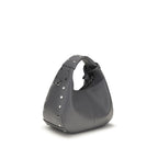 Ganni Gray Recycled Leather Handbag