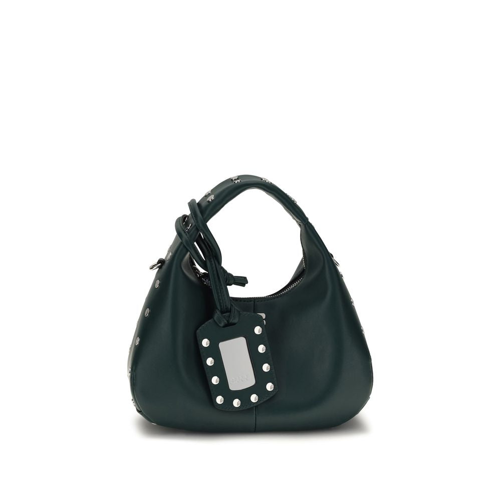 Ganni Bicolor Recycled Leather Handbag