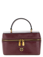 PINKO Bordeaux Calfskin Crossbody Bag