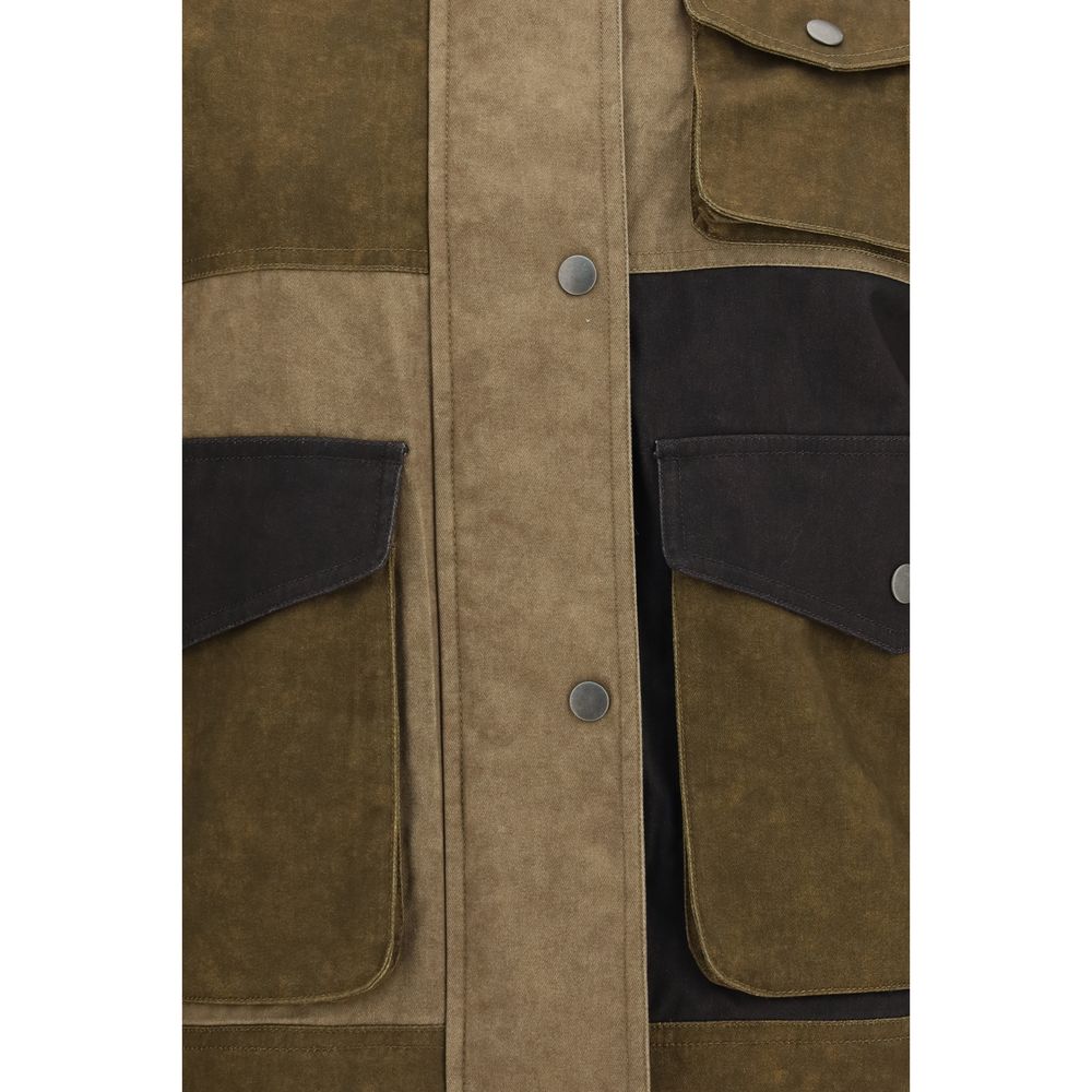 Isabel Marant Étoile Bicolor Cotton Biker Jacket
