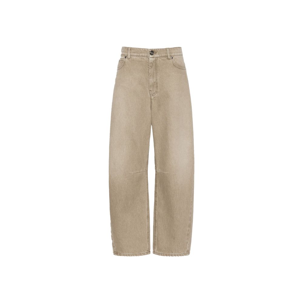 Max Mara Beige Cotton Boyfriend Jeans