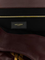 Saint Laurent Bordeaux Lamb Leather Tote Bag
