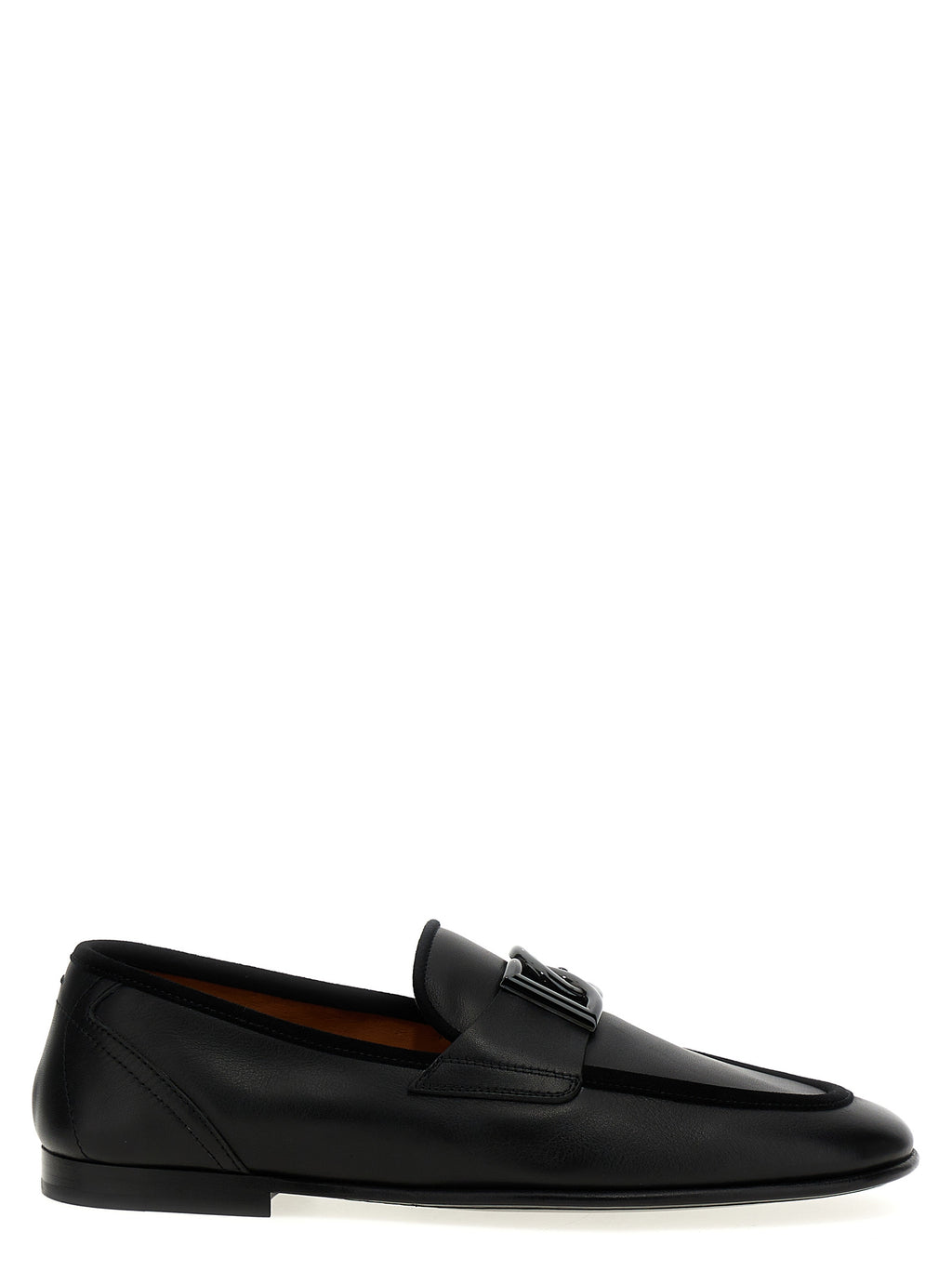 Dolce & Gabbana Black Calfskin Slip-On Loafers