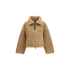 PINKO Beige Polyester Full-Length Jacket