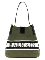 Balmain Bicolor Cotton Handbag