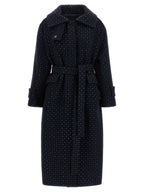 PINKO Blue Wool Coat