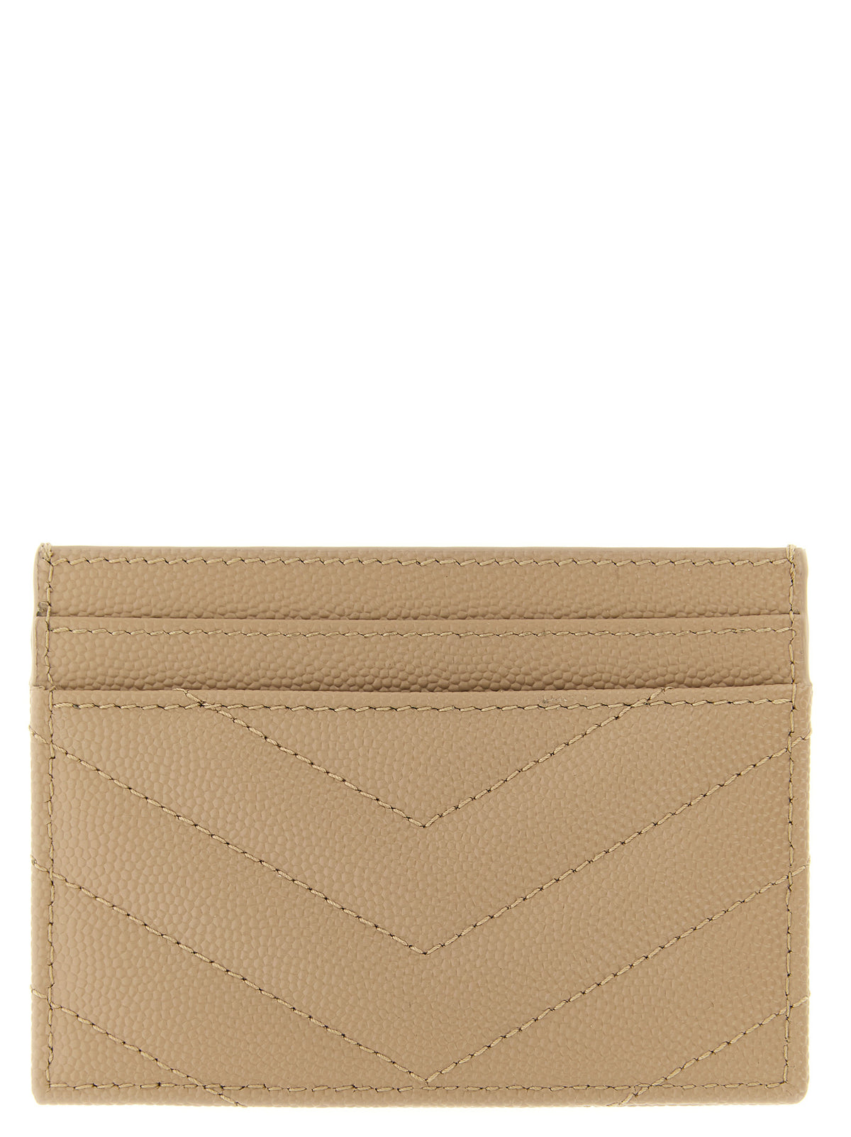 Saint Laurent Beige Calfskin Cardholder