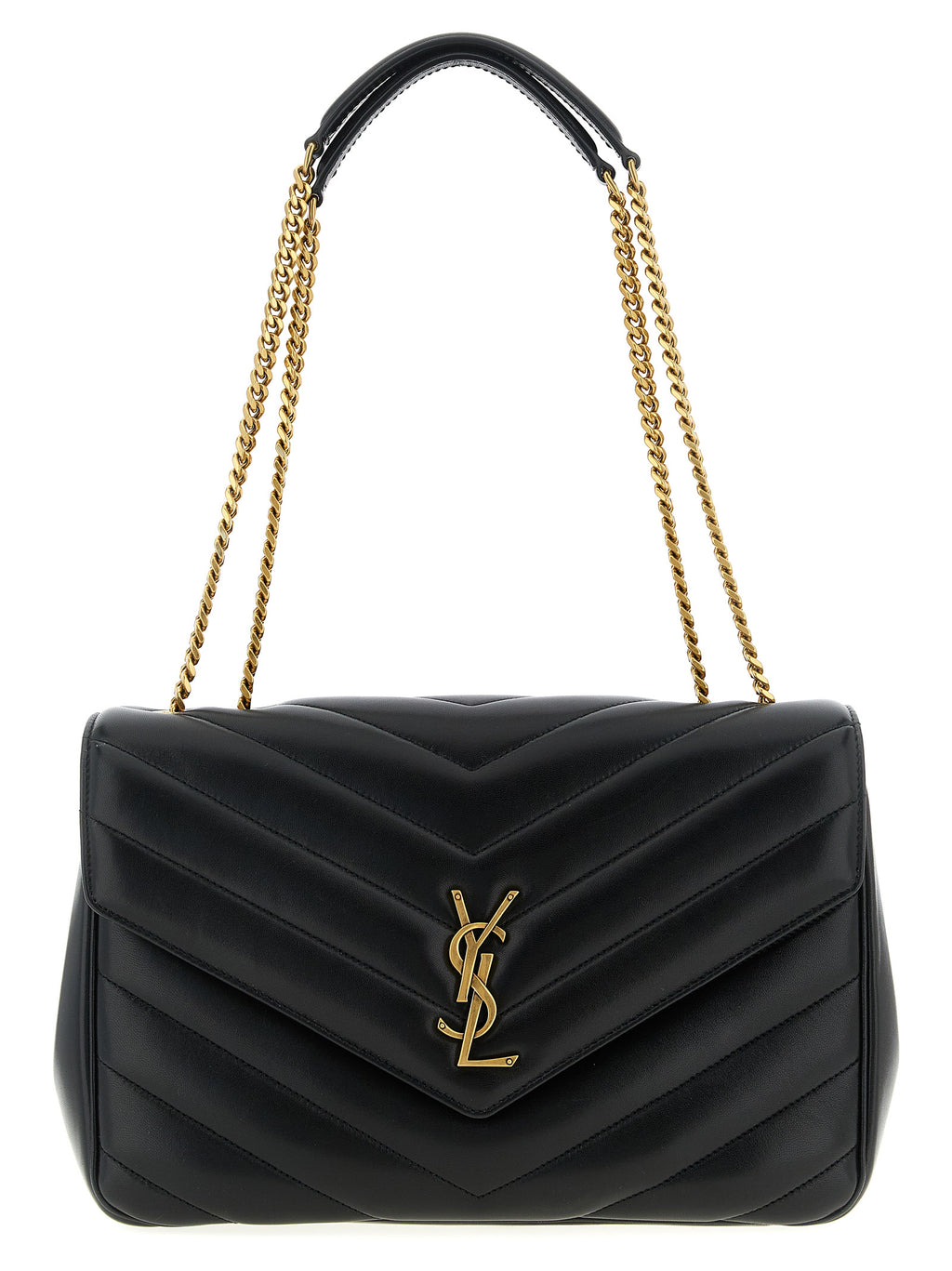 Saint Laurent Black Lamb Leather Shoulder Bag