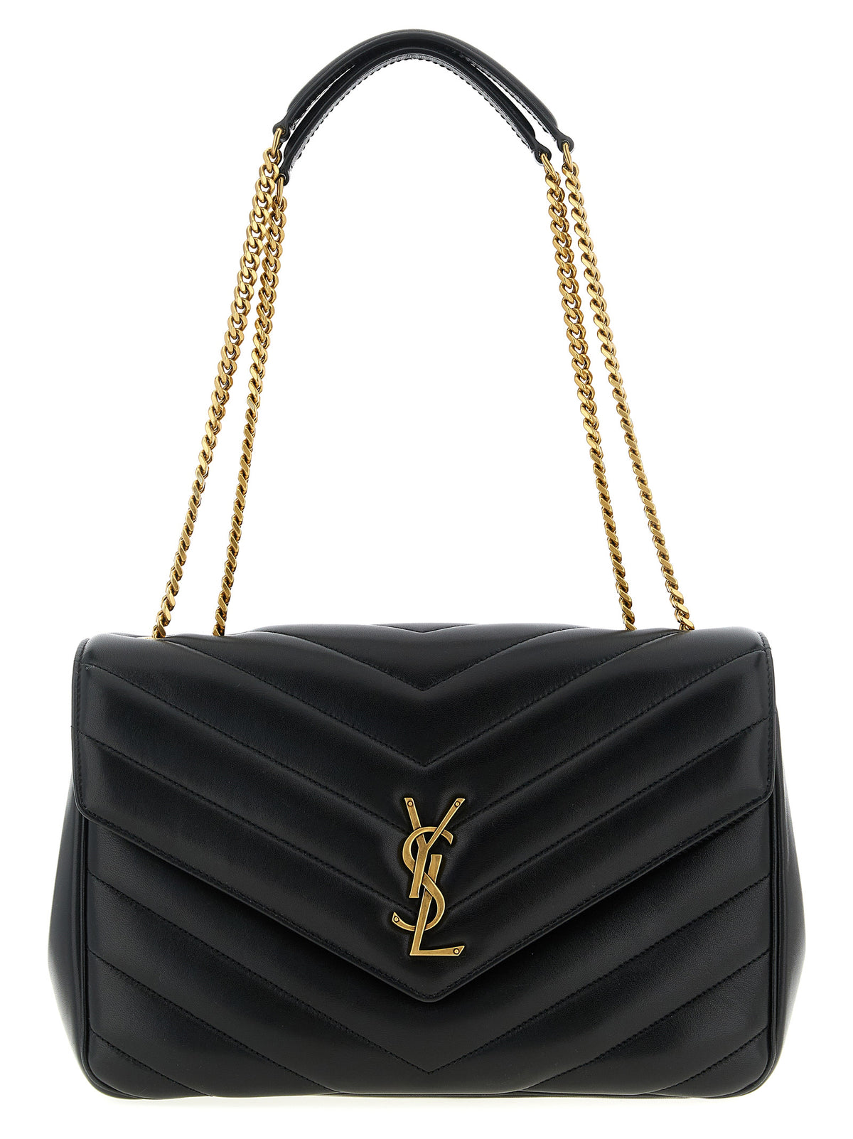 Saint Laurent Black Lamb Leather Shoulder Bag