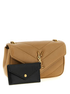 Saint Laurent Beige Lamb Leather Crossbody Bag