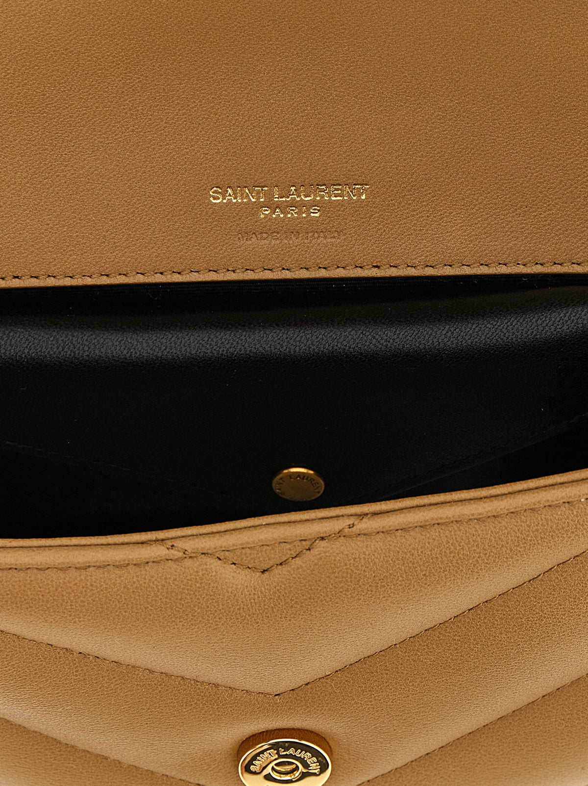 Saint Laurent Beige Lamb Leather Crossbody Bag