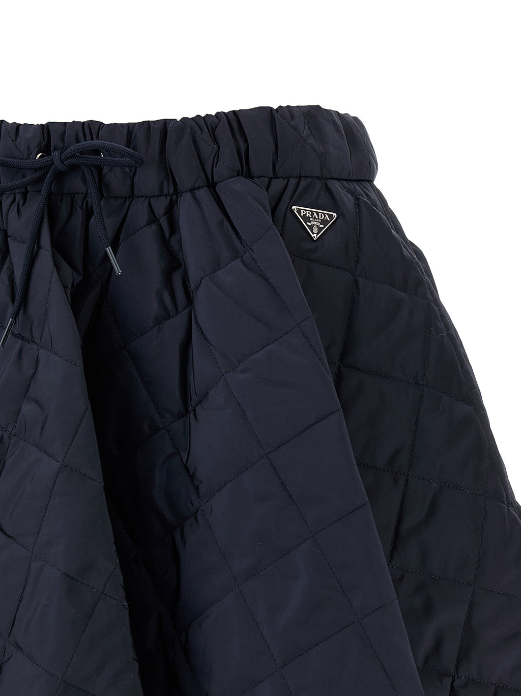 Prada Blue Recycled Polyamide Midi Skirt