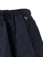 Prada Blue Recycled Polyamide Midi Skirt