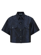 Prada Blue Silk Blouse