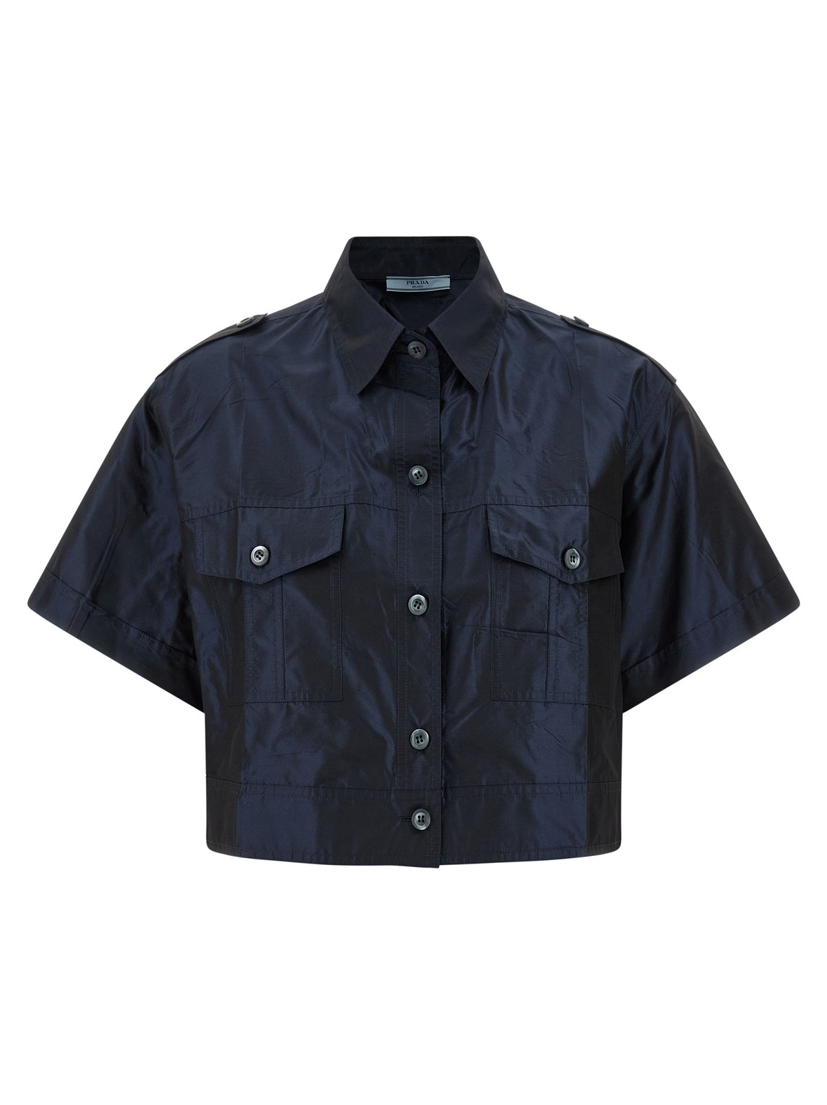 Prada Blue Silk Blouse