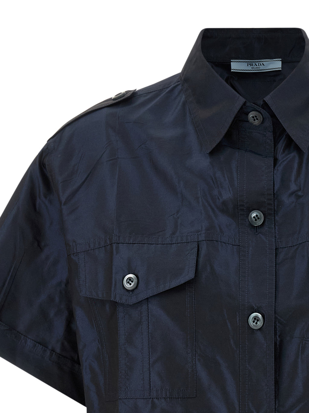 Prada Blue Silk Blouse