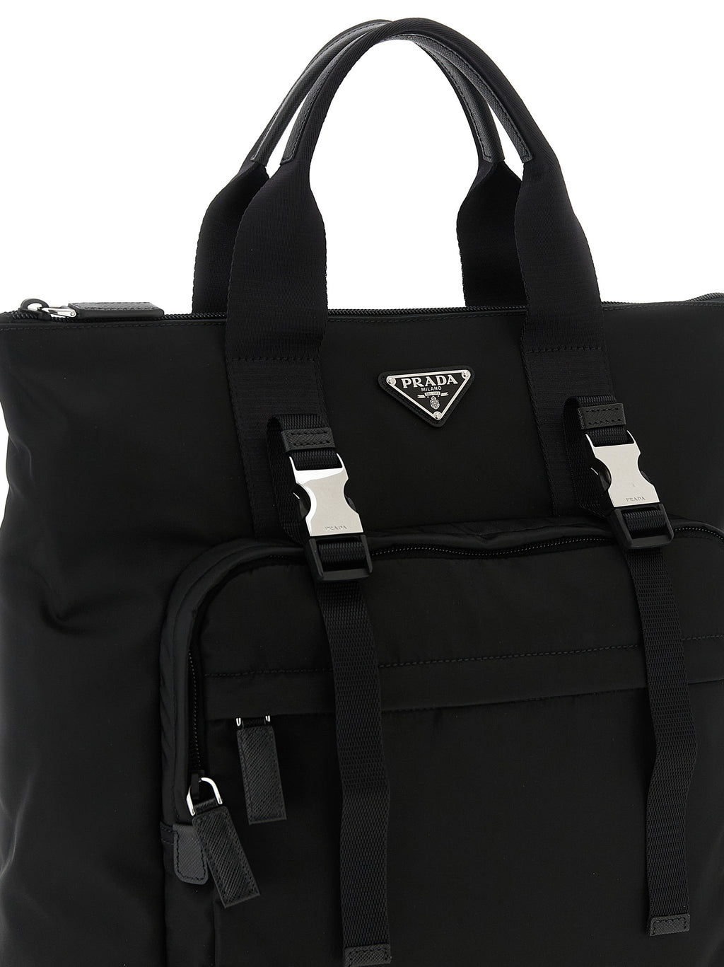 Prada Black Recycled Polyamide Tote Bag