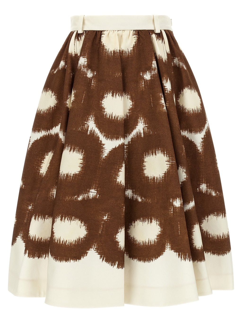 Prada Brown Cotton Midi Skirt