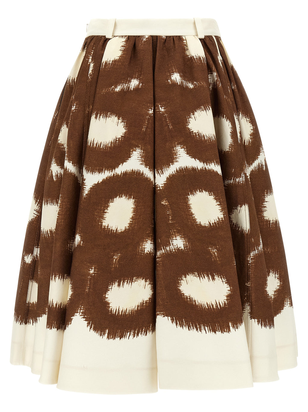 Prada Brown Cotton Midi Skirt
