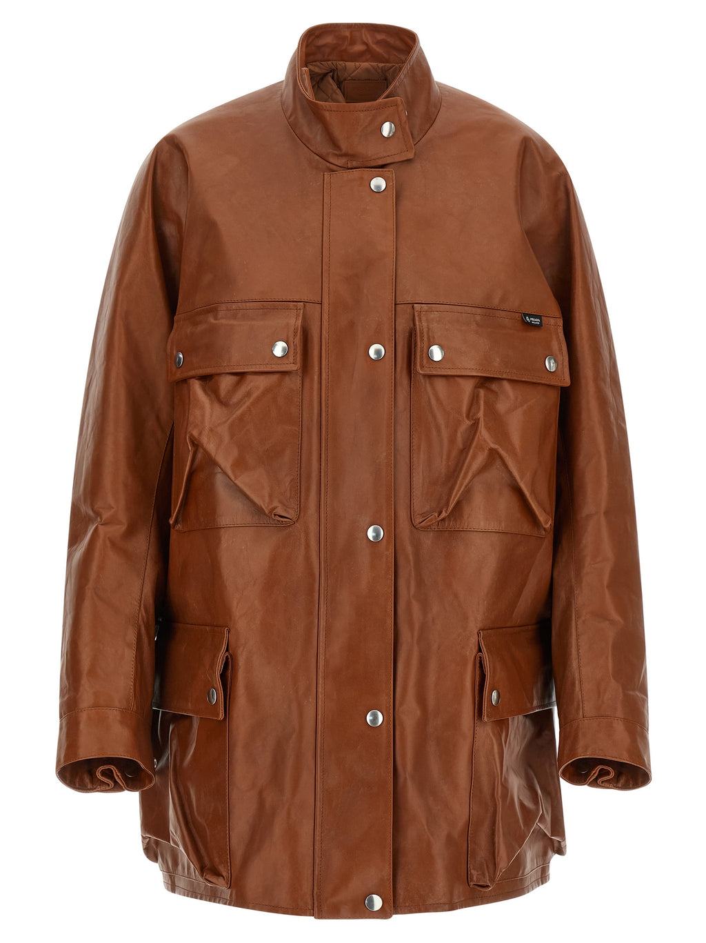 Prada Brown Calfskin Leather Jacket