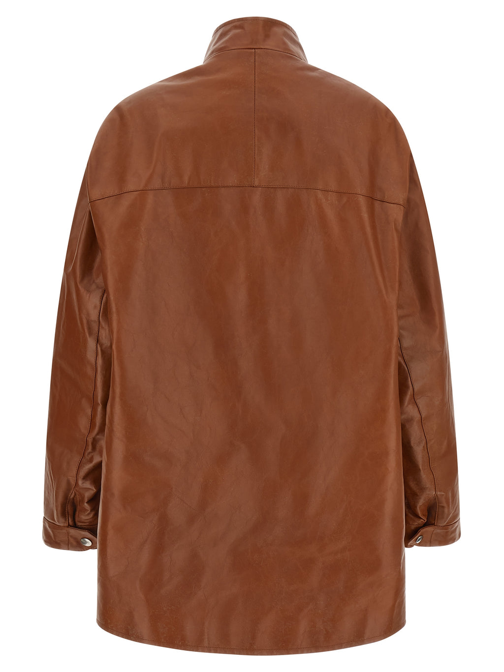 Prada Brown Calfskin Leather Jacket