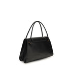 Versace Black Calf Leather Bos Taurus Shoulder Bag