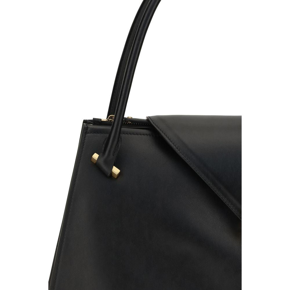 Versace Black Calf Leather Bos Taurus Shoulder Bag