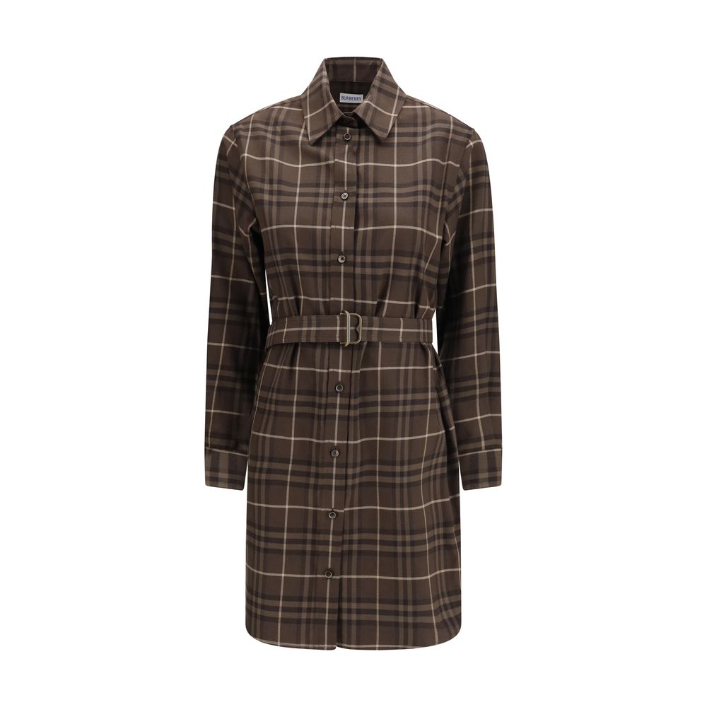 Burberry Brown Cotton Casual Dress