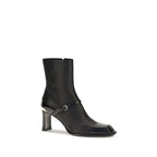 Alexander McQueen Black Lamb Leather Ankle Boots