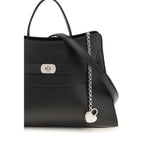Alexander McQueen Black Calf Leather Bos Taurus Shoulder Bag