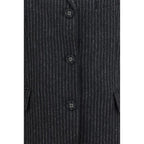 Ganni Gray Wool Oves Aries Blazer