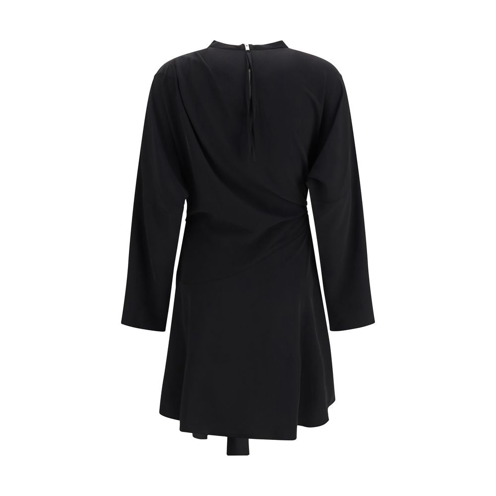 Ganni Black Recycled Polyester Cocktail Dress