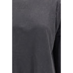 Ganni Gray Cotton Long Sleeve T-Shirt