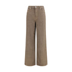 Ganni Brown Cotton Relaxed Fit Jeans