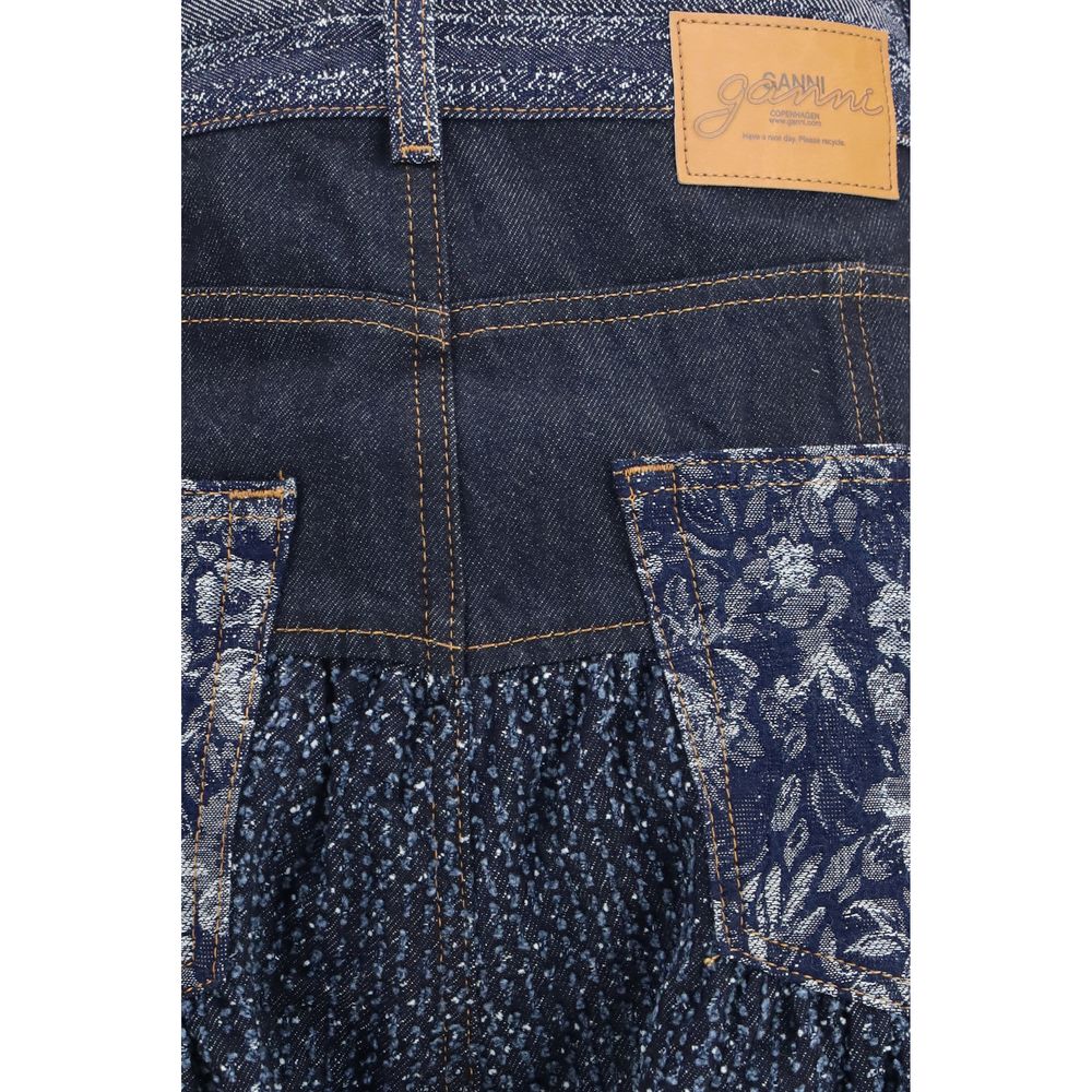 Ganni Blue Cotton Jeans Denim