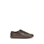 Dolce & Gabbana Brown Calf Leather Bos Taurus Low Top Sneakers