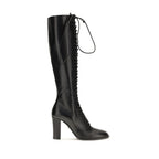 Dolce & Gabbana Black Calf Leather Bos Taurus Lace-Up Boots