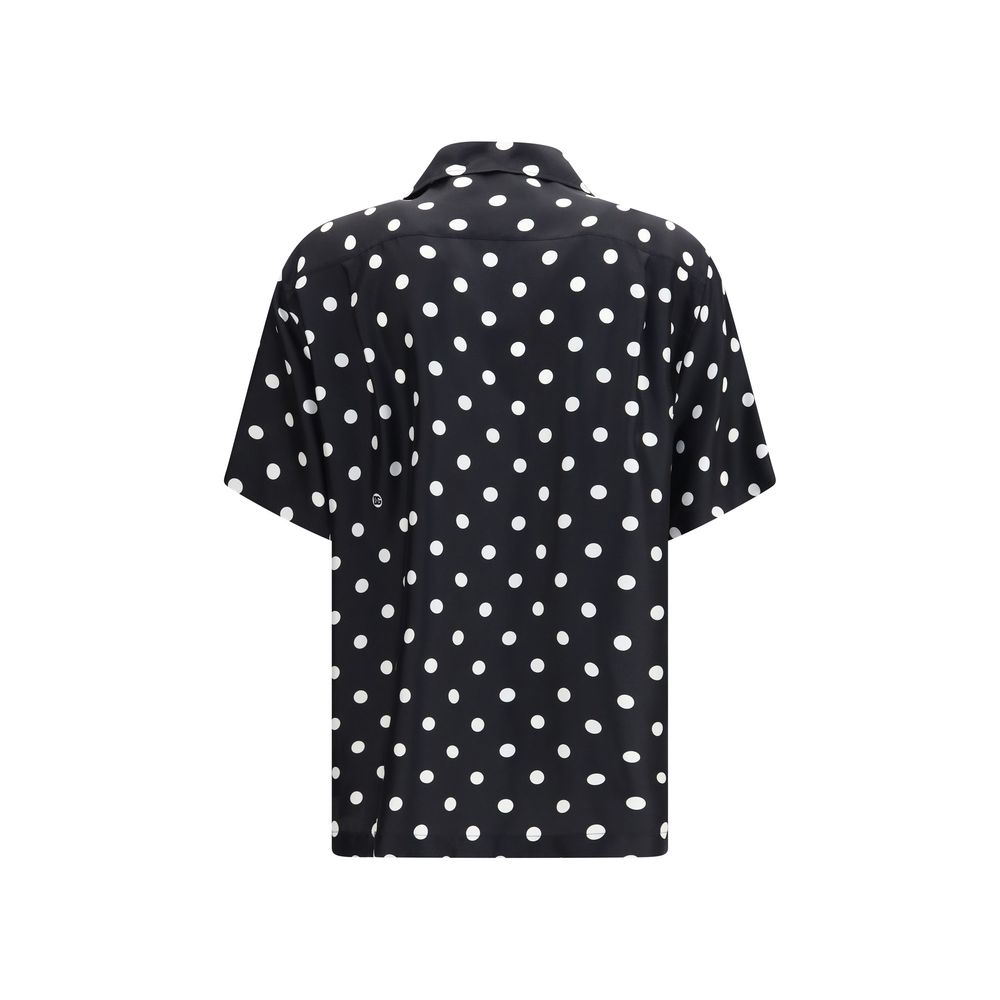Dolce & Gabbana Black Silk Pattern Shirt