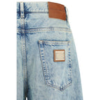 Dolce & Gabbana Blue Cotton Relaxed Fit Jeans