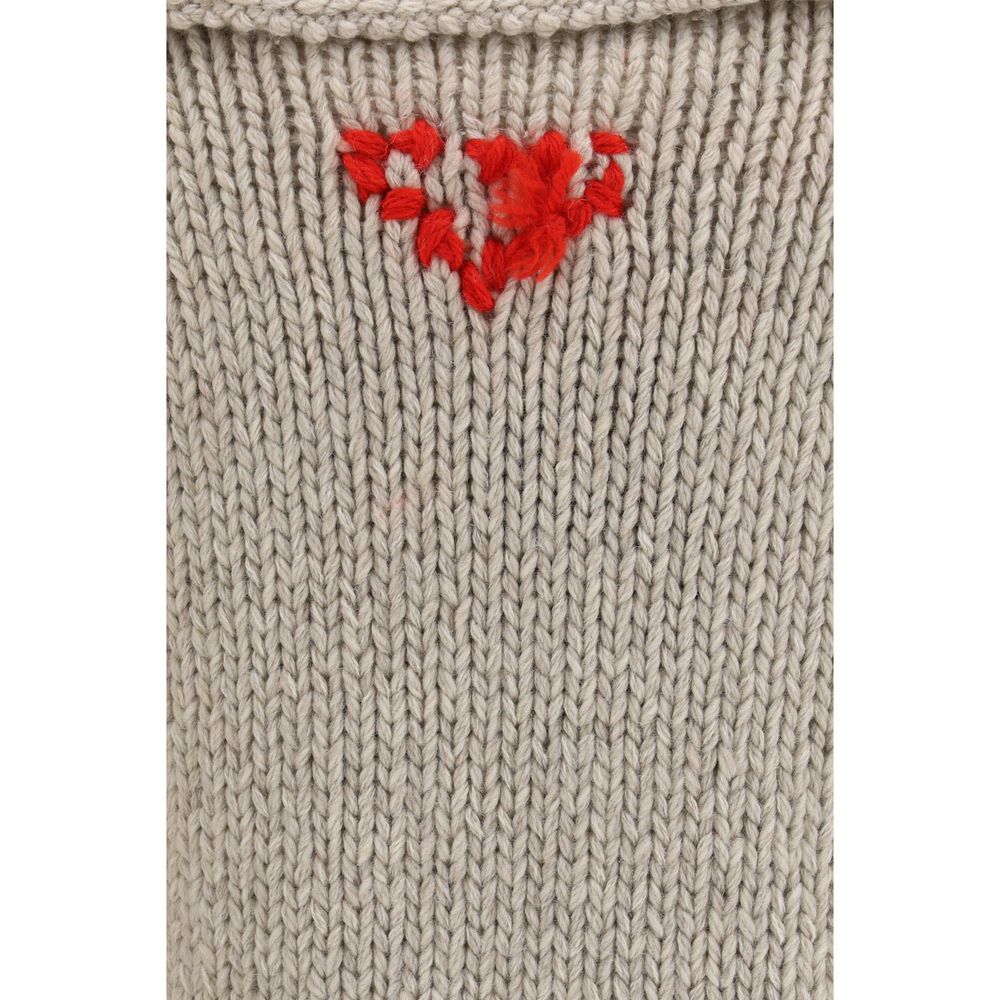 Prada Gray Wool Oves Aries Cardigan