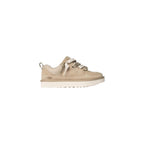 UGG Beige Suede Leather Chunky Sneakers