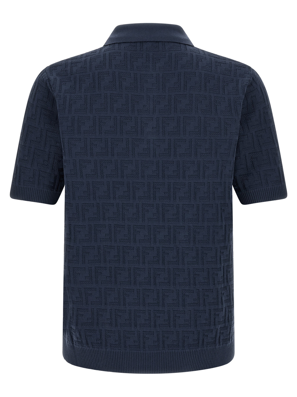 Fendi Blue Cotton Polo Shirt