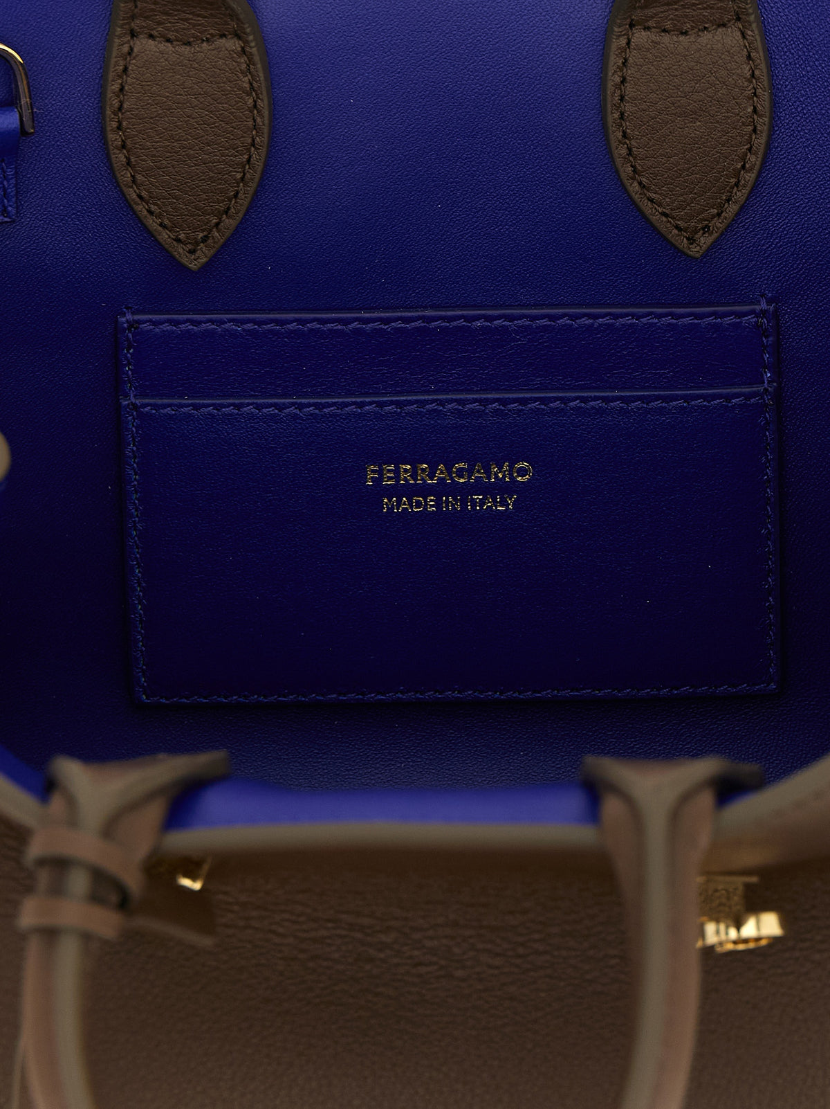 Ferragamo Brown Calfskin Handbag