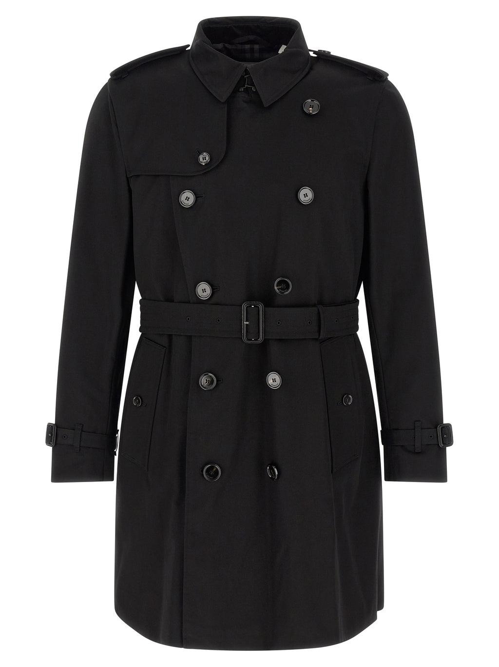 Burberry Black Cotton Coat