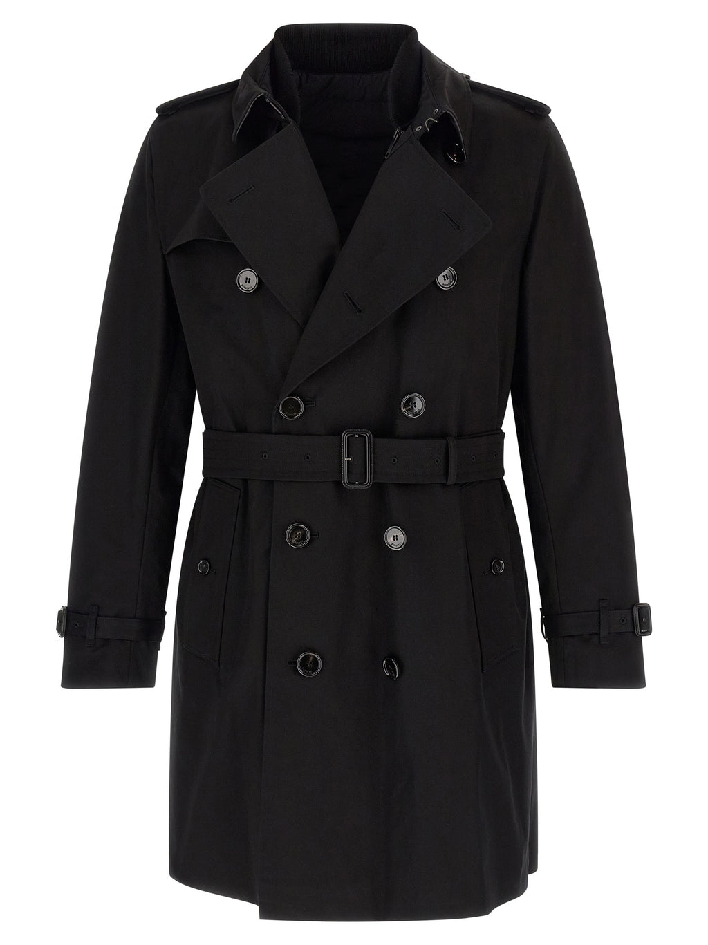 Burberry Black Cotton Coat