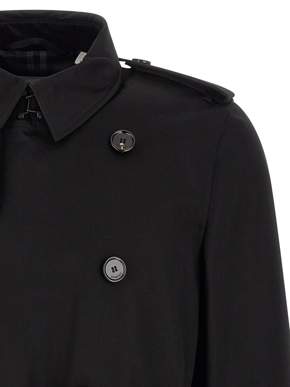 Burberry Black Cotton Coat