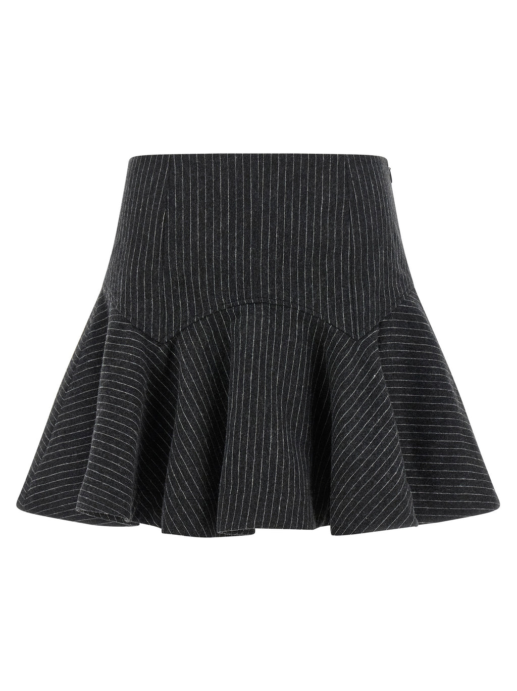 Ganni Gray Polyester Long Skirt