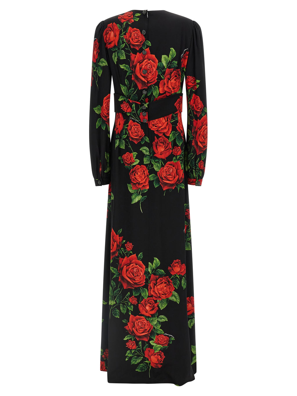 Dolce & Gabbana Red Silk Long Dress